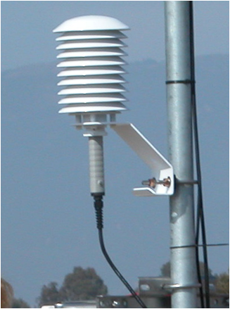 relative humidity and temperature probe close-up at coal oil point reserve