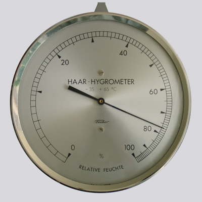 Hair hygrometer for measuring relative humidity